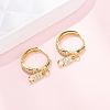 Zipper 925 Sterling Silver Micro Pave Clear Cubic Zirconia Hoop Earrings EJEW-K317-01G-3