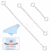 3Pcs 3 Styles Sterling Silver Chain Extender STER-BBC0009-69-1