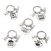 Flat Round Alloy Keychain KEYC-YW00090-01-2