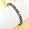 201 Stainless Steel Byzantine Chains Bracelets for Women Men BJEW-F529-02AS-2
