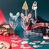 8 Bags 8 Style Christmas Wine Glass Decorations Paper Cup Cards DIY-SC0021-90-4