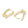 Horseshoe Brass Hoop Earrings for Women EJEW-U008-05G-2