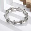 304 Stainless Steel Stretch Bangles for Women BJEW-P315-02C-P-2