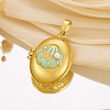 Brass Enamel Locket Pendants X-KK-F912-06G-1