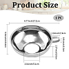 1Pc Stainless Steel Funnel AJEW-BM0001-37A-2
