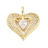 Brass Micro Pave Cubic Zirconia Pendants KK-S510-32G-02-1