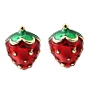 Brass Enamel Stud Earrings X-EJEW-G430-06B-G-4