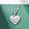 Heart 304 Stainless Steel Pendant Necklaces NJEW-H059-18P-3