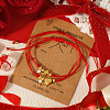 Brass Beads Braided Bead Bracelets XB9584-1-2