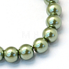 Baking Painted Pearlized Glass Pearl Round Bead Strands HY-Q003-4mm-49-2