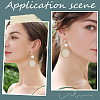 10Pcs Brass Micro Pave Clear Cubic Zirconia Stud Earring Findings KK-BBC0011-41-5