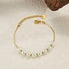 Round Imitation Pearl Beaded Bracelets LN2093-1