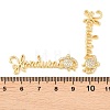 Brass Micro Pave Clear Cubic Zirconia Connector Charms KK-F931-29A-G-3