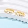 Oval 925 Sterling Silver Micro Pave Clear Cubic Zirconia Hoop Earrings EJEW-K317-09G-3