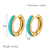 Real 18K Gold Plated 304 Stainless Steel Hoop Earrings UA1409-1-1