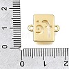 Brass Hollow Rectangle Links Connector Charms KK-C263-28B-G-3