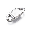 304 Stainless Steel Fold Over Clasps STAS-S080-01A-P-3