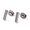 Tarnish Resistant 304 Stainless Steel Greek Alphabet Stud Earrings STAS-D007-07P-21-1