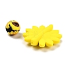 23Pcs Sunflower & Round Silicone Focal Beads SIL-L005-01D-3