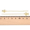 Bird Brass Micro Pave Clear Cubic Zirconia Ear Thread EJEW-H182-08G-5