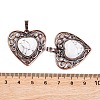 Natural Howlite Peach Love Heart Pendants G-G158-01-05-3