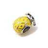 925 Sterling Silver Enamel European Beads STER-Z013-07P-06-2