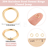 200Pcs 304 Stainless Steel Round Rings STAS-BBC0010-21A-2