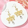 201 Stainless Steel Butterfly Chandelier Earrings with Brass Pins EJEW-TA00388-2