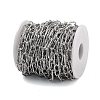 Textured 304 Stainless Steel Paperclip Chains CHS-H026-18P-3