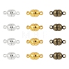12 Sets 3 Colors Brass Magnetic Clasps KK-FS0001-55B-1