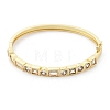 Brass Micro Pave Clear Cubic Zirconia Hinged Bangles for Women BJEW-K274-10G-4