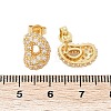 Brass Micro Pave Cubic Zirconia Stud Earrings EJEW-Z091-04G-D-3