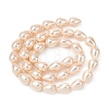 Electroplate Opaque Glass Imitation Pearl Beads Strands EGLA-H113-09B-02-2
