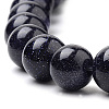 Synthetic Blue Goldstone Beads Strands X-G-S259-41-10mm-3