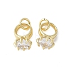 Brass Micro Pave Cubic Zirconia Charms KK-C089-02G-1