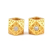 Brass Pave Cubic Zirconia Beads KK-A292-07MG-02-1