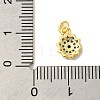 Real 18K Gold Plated Rack Plating Brass Micro Pave Cubic Zirconia Pendants Charms KK-S396-01G-3