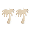Coconut Tree Alloy Studs Earrings for Women EJEW-H309-07KCG-1