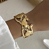 Ocean Theme 304 Stainless Steel Cuff Bangles for Women BJEW-Z171-01G-01-1