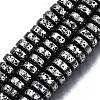 Electroplated Natural Lava Rock Beads Strands G-T114-67-2