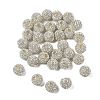 Sparkle Glass Rhinestone Round Beads OACR-S048-01C-2
