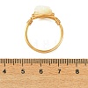 Copper Wired Natural Trochid Shell/Trochus Shell Finger Rings for Women RJEW-JR01054-5