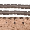 Transparent Frosted Glass Beads Strands GLAA-N072-01A-A18-4