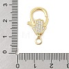 Brass Micro Pave Clear Cubic Zirconia Lobster Claw Clasps KK-P299-04G-3