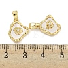 Brass with Clear Cubic Zirconia with Sea Shell Charms KK-Q820-14G-3