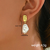 Elegant Brass Dangle Stud Earrings AI3565-2-2