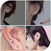 12 Pairs 6 Style Tiny Ball & Crown & Heart & Moon & Star Brass Stud Earrings for Women KK-GA0001-50-4