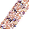 3 Strands 3 Styles Electroplate Glass Beads Strands GLAA-TADJ0001-14-2