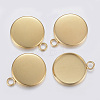 304 Stainless Steel Pendant Cabochon Settings STAS-F160-46G-01-1