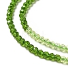 2 Colors Transparent Glass Beads Strands GLAA-G093-01M-3
